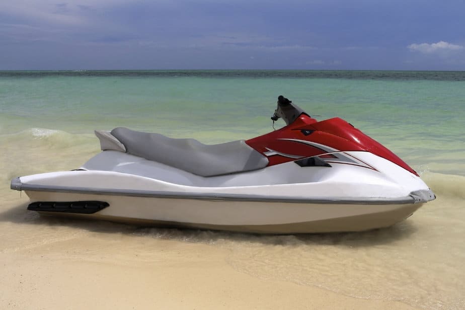 Personal Water Craft (PWC) on the shore of the beach
